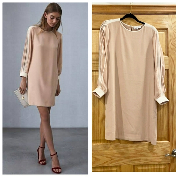 Reiss Amerie Pkeat Stripe Sleeve Dress - Picture 3 of 16